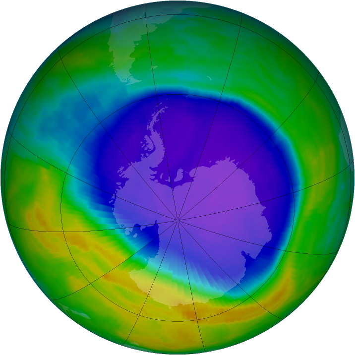 Antarctic ozone map for 11 October 1997